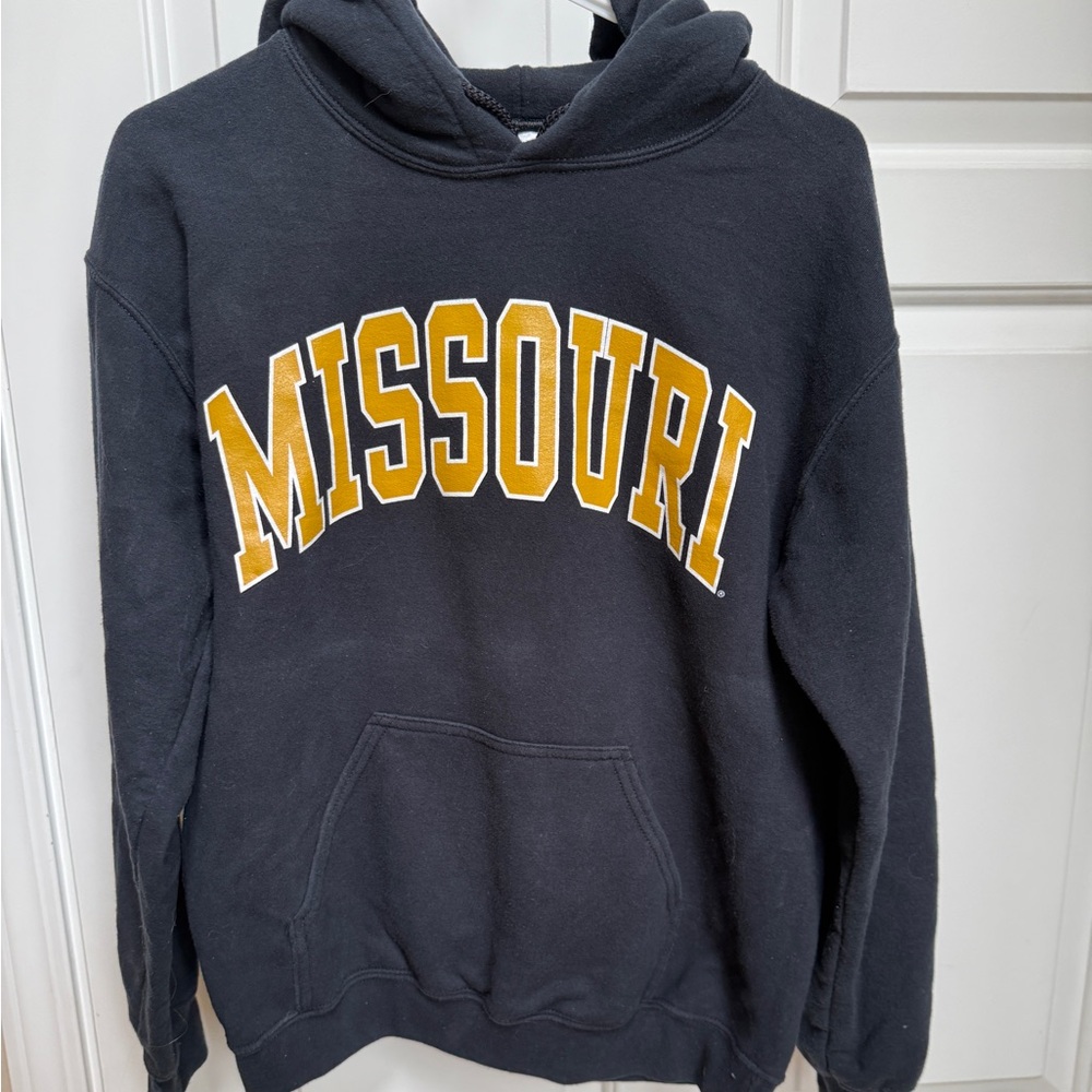 Missouri Black Hoodie with Gold Lettering